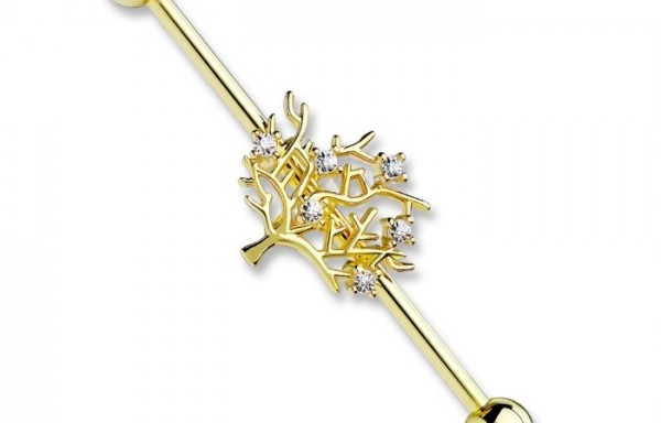 Arany színű industrial csillogó dísszel