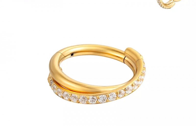 Csavart hatású titánium ékszer