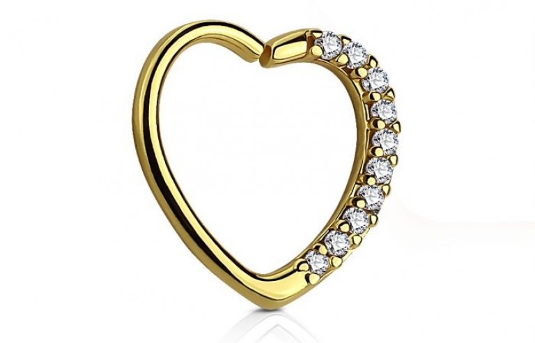 Szív alakú piercing
