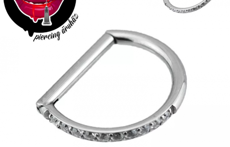 Félkör ajak ékszer