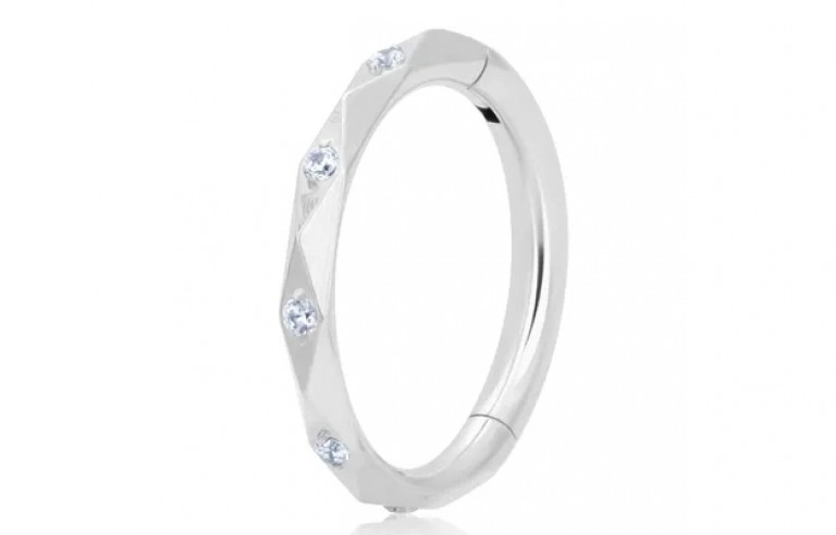 Titánium karika cirkon kövekkel