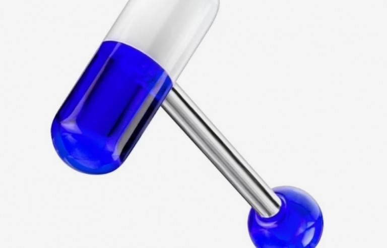 Gyógyszerkapszulás nyelvpiercing