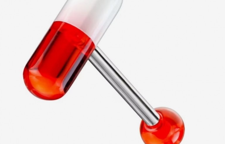 Gyógyszerkapszulás nyelvpiercing