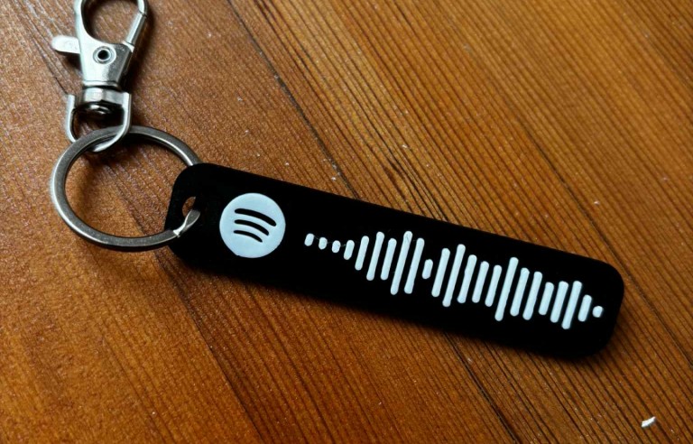 Egyedi Spotify kódos kulcstartó. Infó a leírásban!